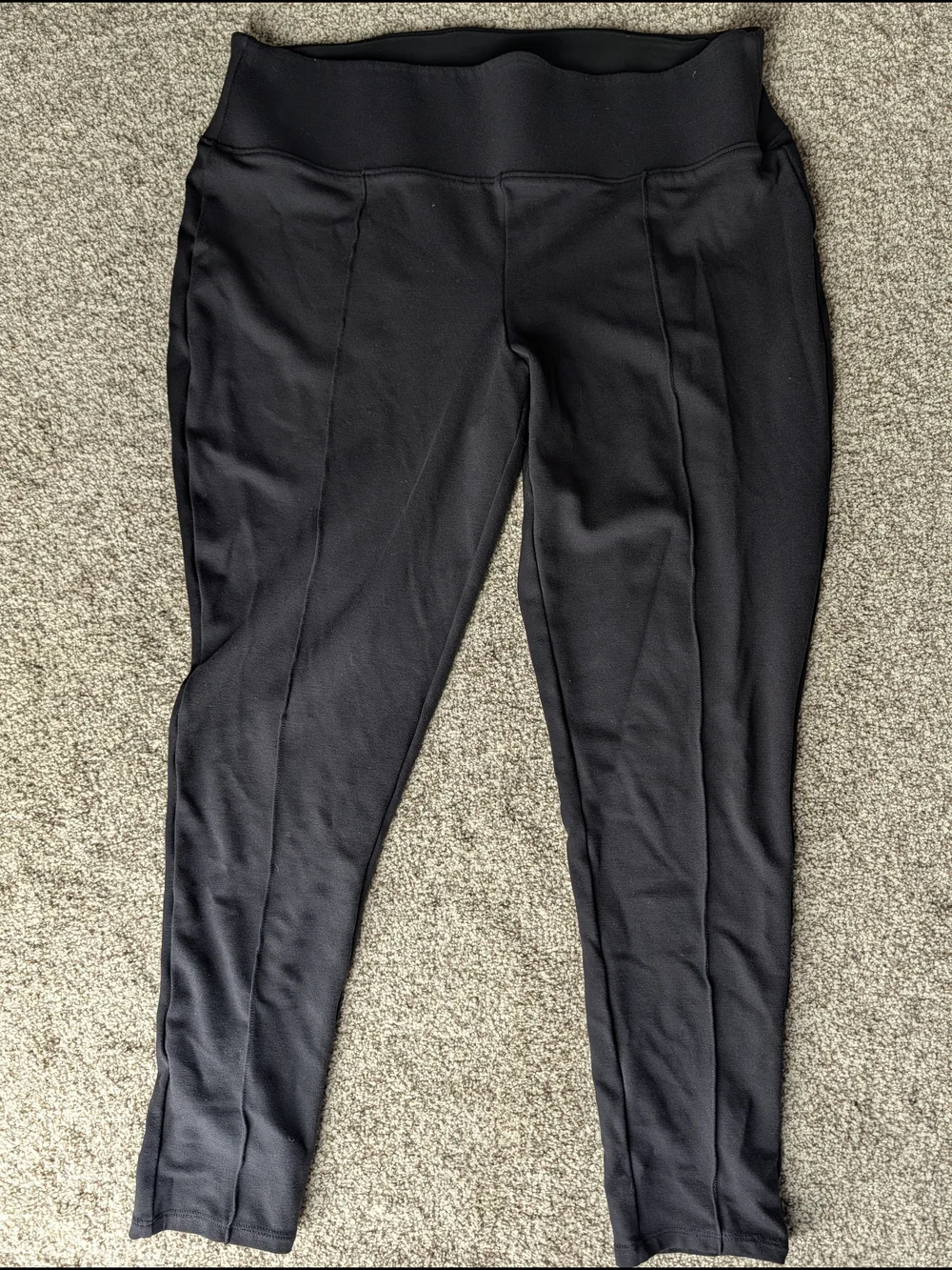 Apt. 9 Black Pull-On Ponte Pixie Ankle Pants/Leggings Soft Cozy Office Wear